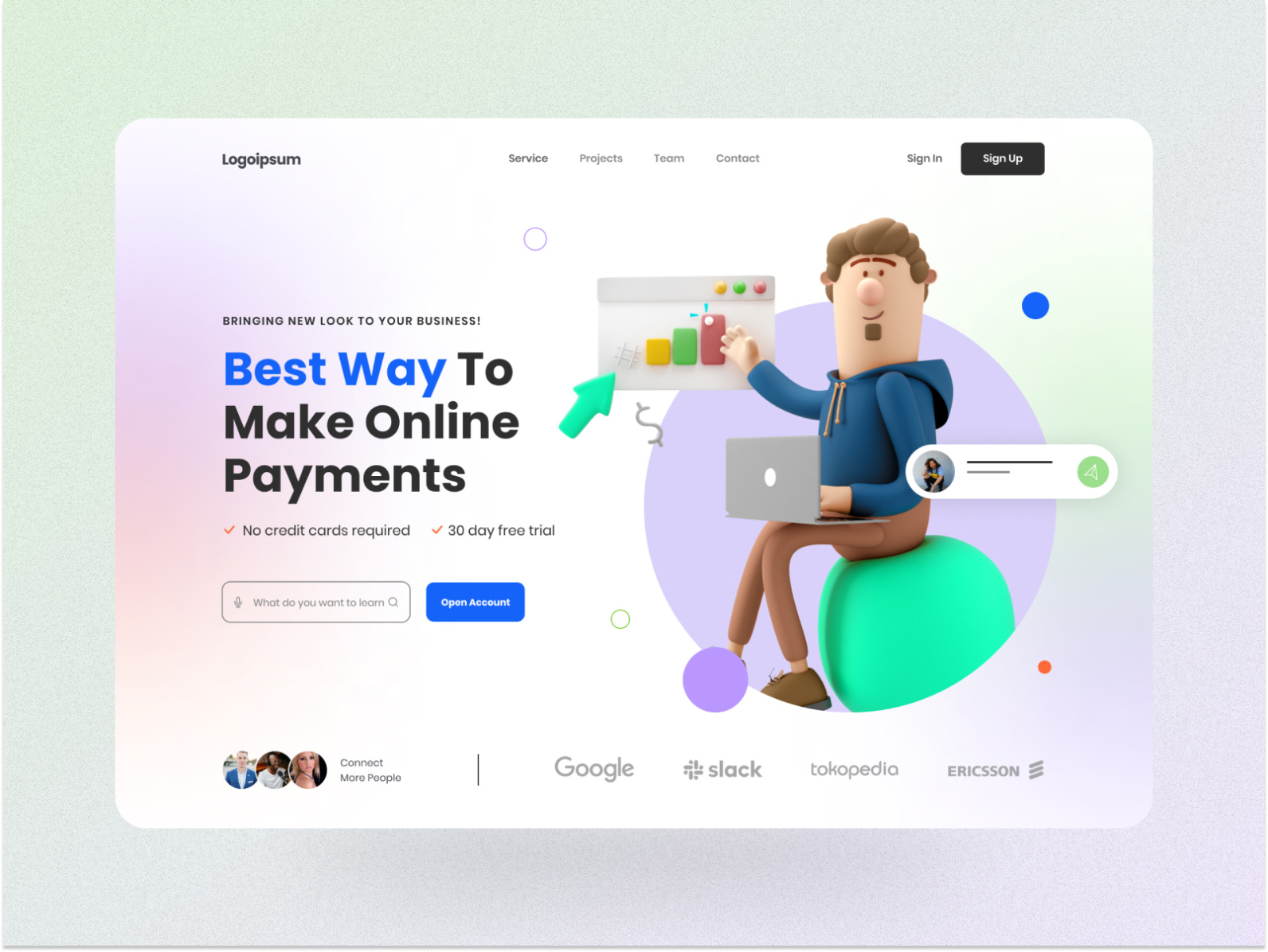 Payment Gateway Landing Page by Shamim Ahmed on Dribbble