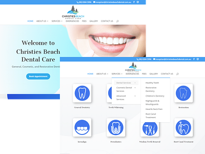 Christies Beach Dental graphic design graphic designer logo design web design web design company web designer
