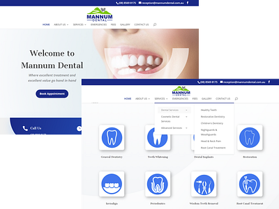 Mannum Dental graphic design graphic designer logo design web design web design company web designer