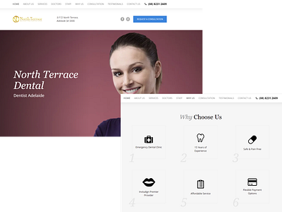 North Terrace Dental graphic design graphic designer logo design web design web design company web designer