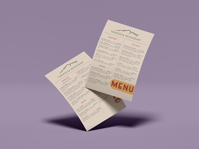 Restaurant Menu Redesign graphic design illustration menu design