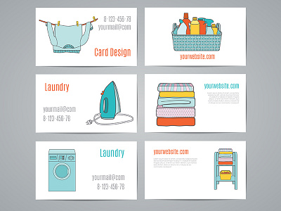 Templates cards laundry