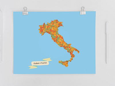 Poster of Italian Pasta culture farfalle italian italy meal pasta peninsula ravioli restaurant symbol vector wheat