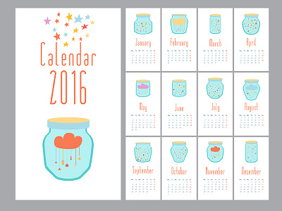 Calendar 2016 2016 365 business calendar date day graphic new year page star template vector