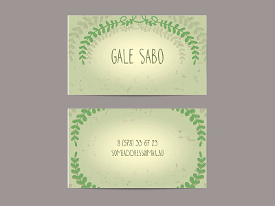 Business card template. Framing the laurel. art background border branch business card classical company concept creative crown decor