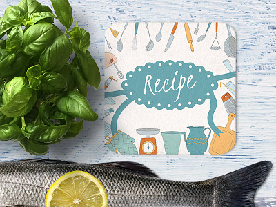 The Cover cookbook cook cookbook cover design glass home household illustration kitchenware recipe set vector