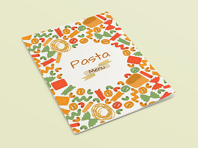 Cover the pasta menu cooking design food illustration italy kitchen meal menu noodles pasta restaurant vector