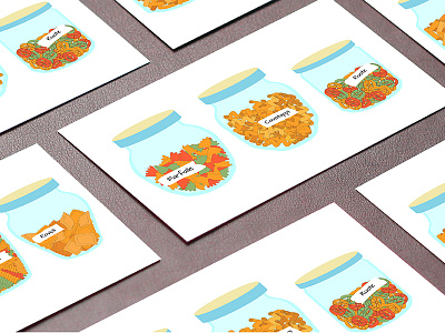 Business card with illustration pasta