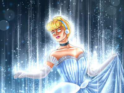 Cinderella art cinderella design digital disney illustration procreate