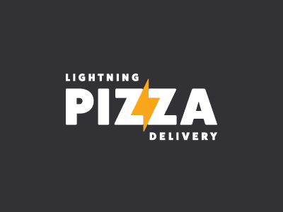 Lightning Pizza Delivery Logo bolt delivery lightning logo pizza