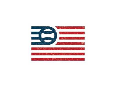 Baseball Nation Logo america ball baseball blue flag icon logo red sports stripes usa