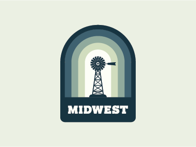 Midwest Badge badge logo midwest ohio patch usa windmill