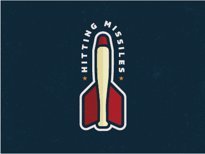 Hitting Missiles baseball bat bomb hit logo missile rocket sports weapon