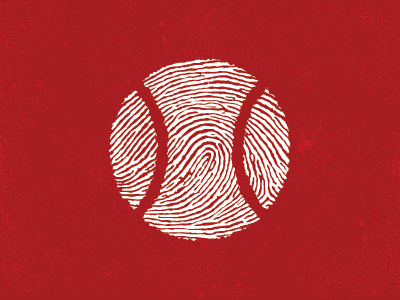 Leave Your Mark On The Game ball baseball finger finger print game identity logo mark red sports thumb