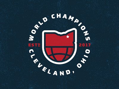 Cleveland Ohio World Champs badge baseball champions champs cleveland ohio