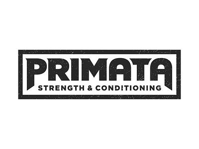 Primata bold fitness logo logotype strength type