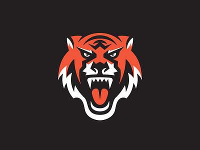 Tiger animal cat logo mascot sports tiger