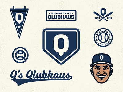 Q's Qlubhaus baseball blog brand elements branding logo q sports