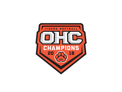 OHC Champs badge champions logo paw softball sports sports badge tigers