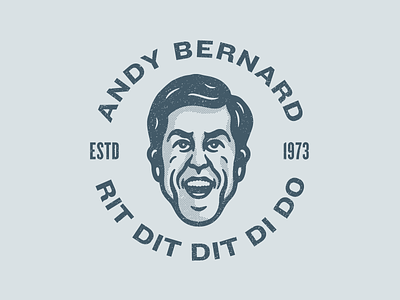 Andy Bernard andy andy bernard avatar badge design character character design dunder mifflin illustration logo the office