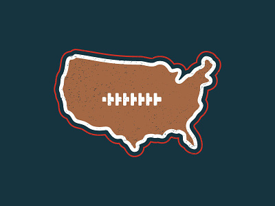 United Gridiron america american football apparel design badge football laces map sports usa