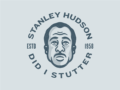 Stanley Hudson badge badgedesign character illustration dunder mifflin illustration logo stanley stanley hudson the office