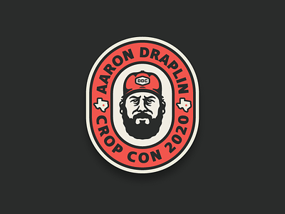 Draplin Badge aaron draplin badge contest crop con ddc draplin dribbble head icon illustration logo texas thick thick lines