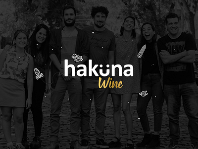 Hakuna Wine bottle creative design drink icons space studio wine