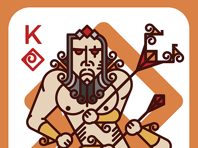 Hades - King of Diamonds cards clubs diamonds greek hearts mythology playing poker poseidon spades
