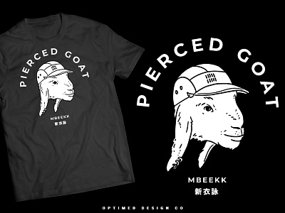 Pierced Goat apparel branding design drawing goat graphic design illustration japan lineart logo merchandise t shirt