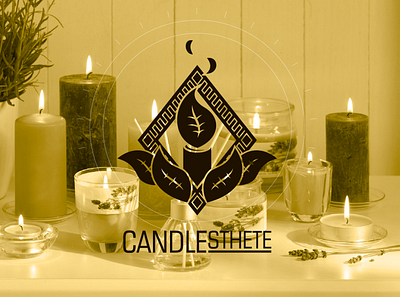 Candlesthete - candle shop logo design branding candle candle shop corporate identity design digital art eco esthete for sale graphic design illustration logo logo design logotype order shop vector