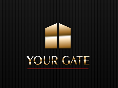 Your gate - door shop logo design branding corporate identity design digital art door door shop for sale gold golden logo graphic design illustration logo logo design logotype minimalism order shop shop logo vector