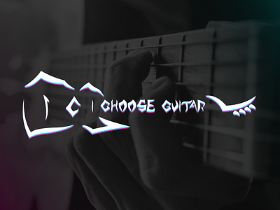 I choose guitar - musical instrument store logo design