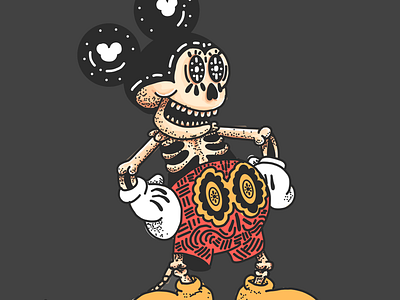 El Mickey! adobe draw character design disney mickey mouse pattern skeleton