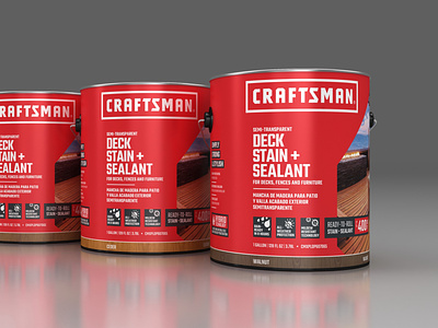 Craftsman Paint Packaging branding cans craftsman design outdoors paint