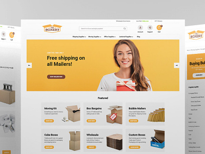 The Boxery branding ecommerce packaging responsive retail shipping website design