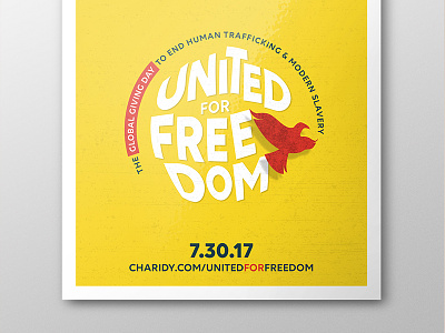 United for Freedom campaign theme charidy freedom fundraising slavery trafficking
