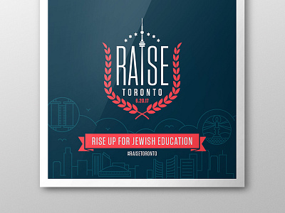 Raise Toronto campaign theme charidy education fundraising school toronto typography