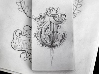 First Dribbble Shoot "C" hand lettering sketch first shoot font hand lettering lettering script sketch type