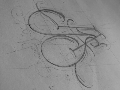 JAS monogram sketch illustraation lettering monograms sketch
