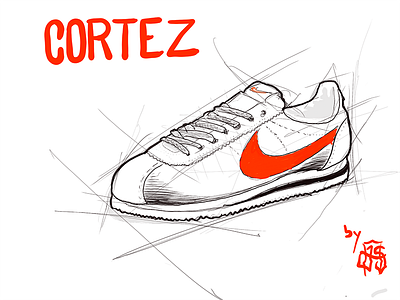 Nike Cortez illustration ipadpro procreate
