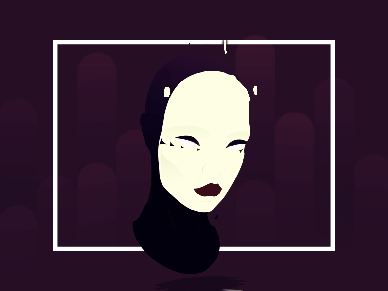 Women's Mask (1st dribbble shot) animation beautiful bust creepy drips floating gif lady lipstick liquid portrait woman