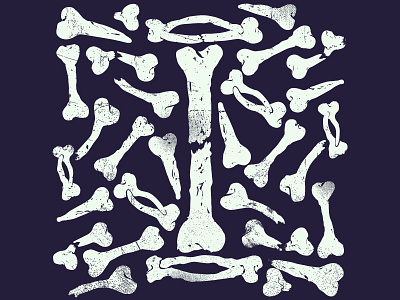 I bone lettering bone bones design graphic lettering letters skeleton skull type