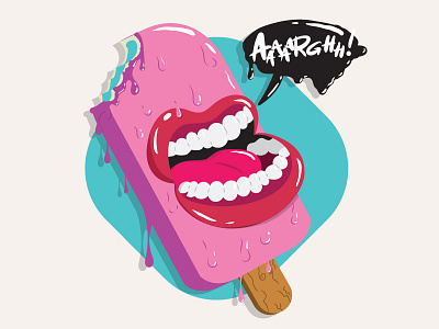 ISCREAM cream design graphic ice ice cream illustration loud mouth open scream