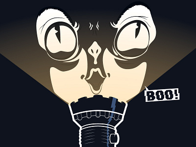 BOO! 13 character design face flashlight friday halloween illustration scary spooky