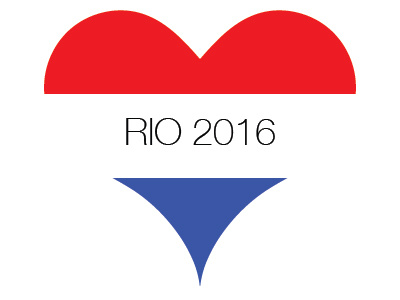 Rio 2016 - USA color design heart rio simple
