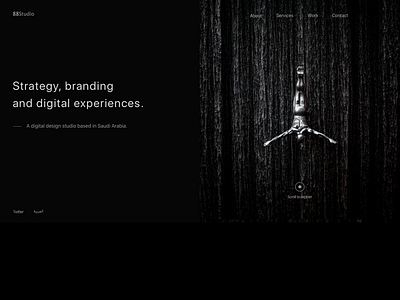 88Studio dark design homepage layout minimal minimalist ui web website