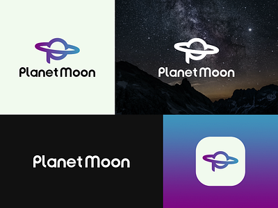 PLANET MOON LOGO branding design graphic design illustration typography