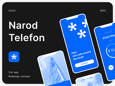 NarodTelefon Call App | UX/UI Redesign concept app call app design mobile adaptation mobile app redesign concept ui ux uxui