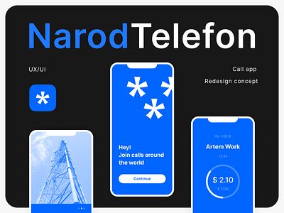 NarodTelefon Call App | UX/UI Redesign concept app call app design mobile adaptation mobile app mobile application redesign concept ui ux uxui